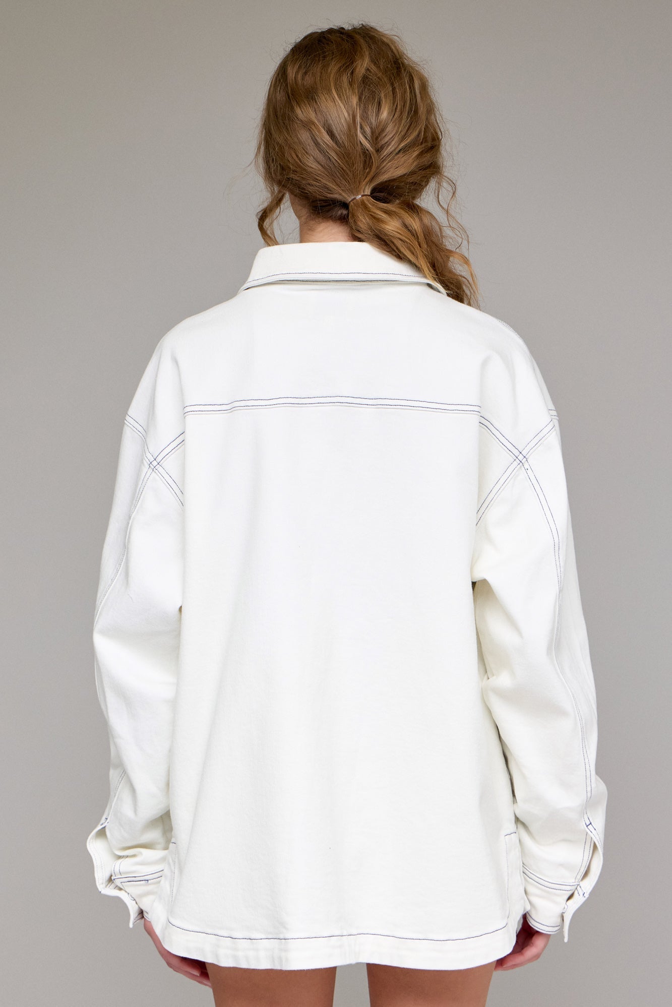 Hidden - Abbey Oversized Shacket - PEARL