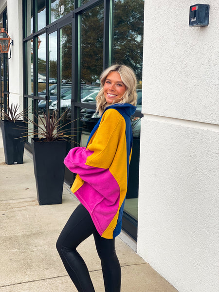 Cheerful Color Block Pullover