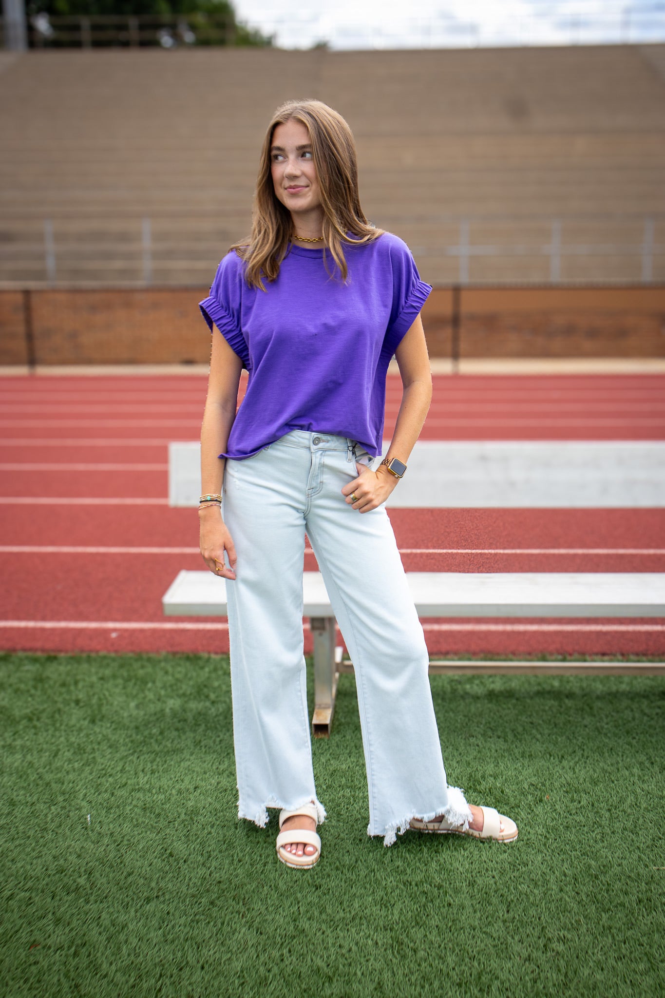 Hidden - Nori Super Light Wash 31" Mid Rise Wide Leg Jeans