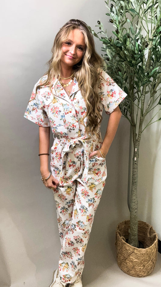 Sunshine Garden Floral Jumpsuit