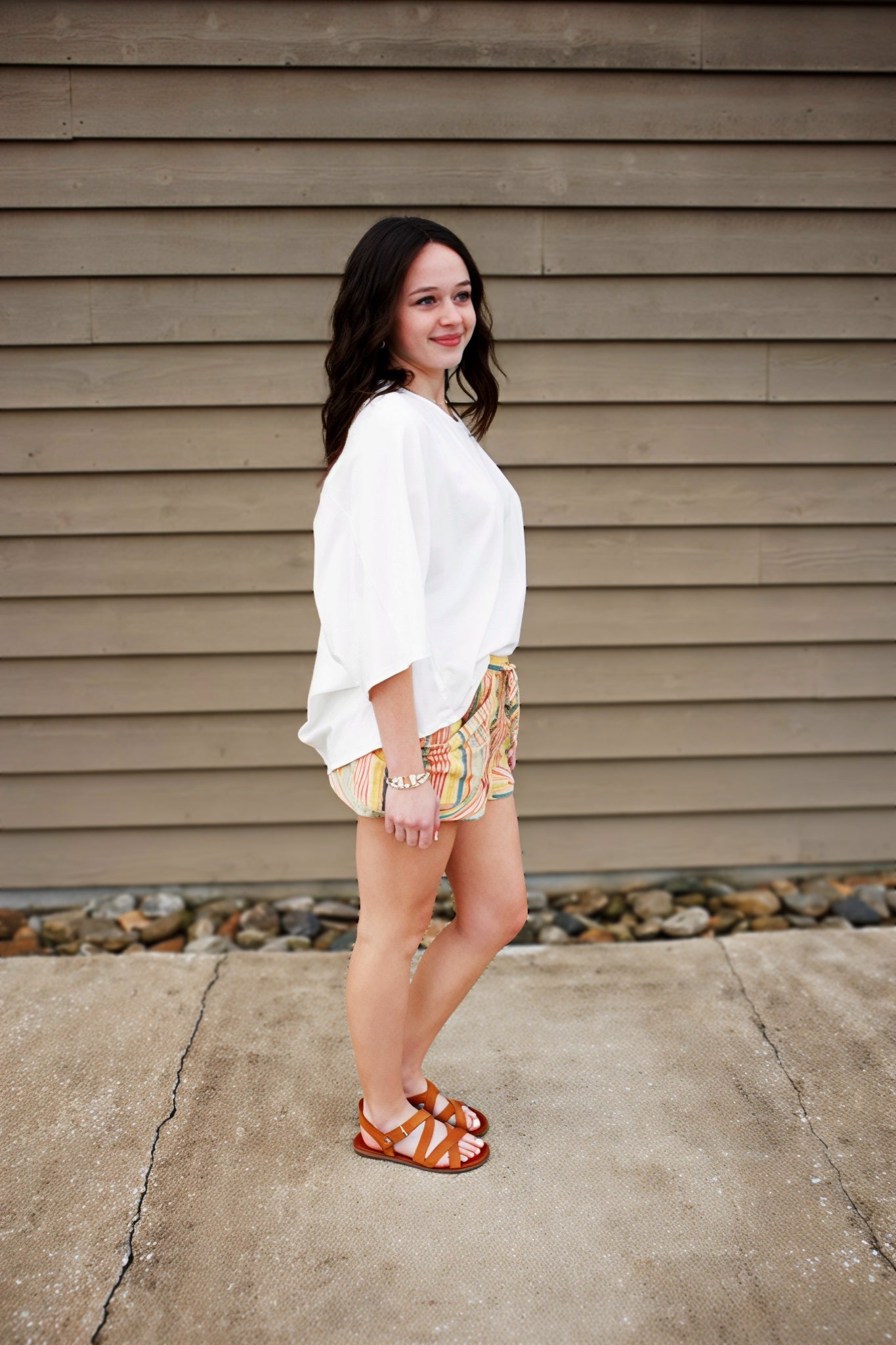 Effortless Ease Oversized Top - WHITE