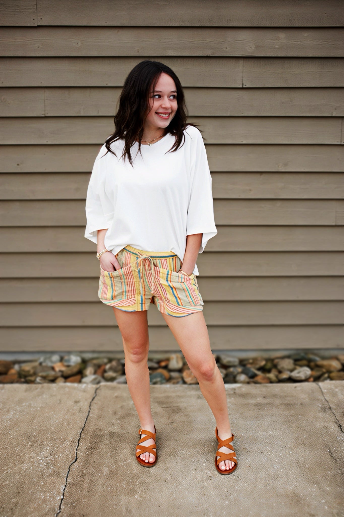 Effortless Ease Oversized Top - WHITE