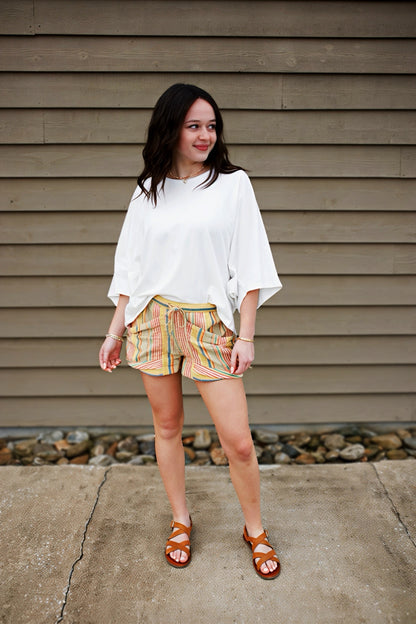 Effortless Ease Oversized Top - WHITE