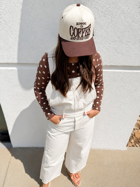 Free People - Good Luck Barrel Overalls - MILK