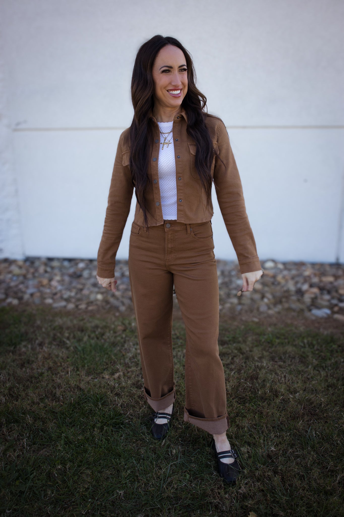 Hidden - Abbey Tawny Tapered Button-Up Shirt