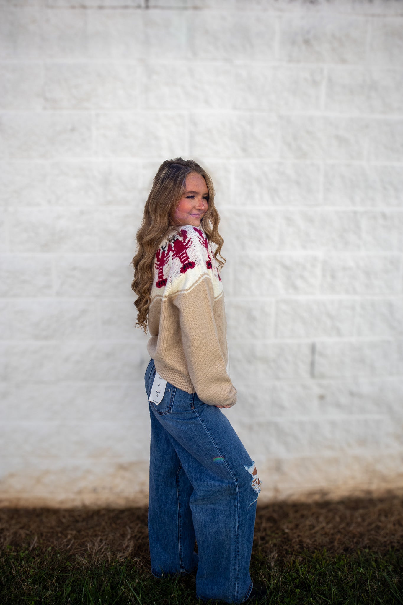 Coastal Catch Lobster Cardigan