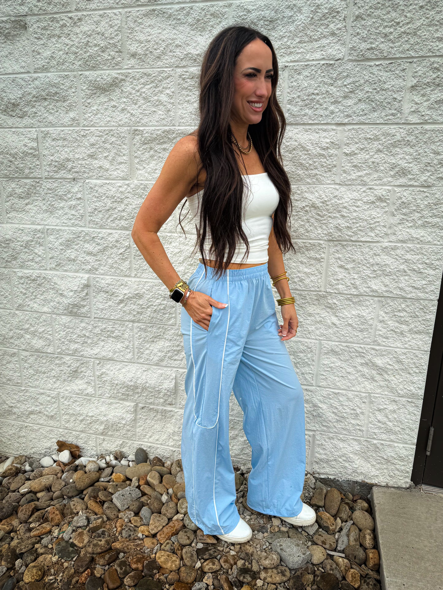 Glacier Motion Blue Track Pants