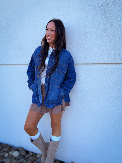 Spiced Cider Plaid Pleated Skort with Waist Tie