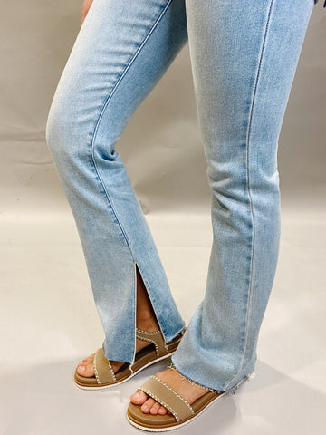 Hidden - Ryan High Rise Bootcut Stretch Jeans with Slit