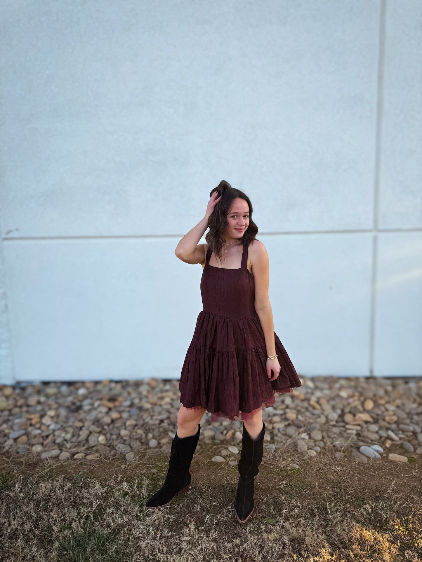 Burgundy Dream Mini Dress
