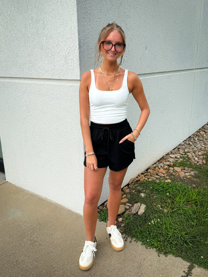 Luxe Lounge Shorts - BLACK