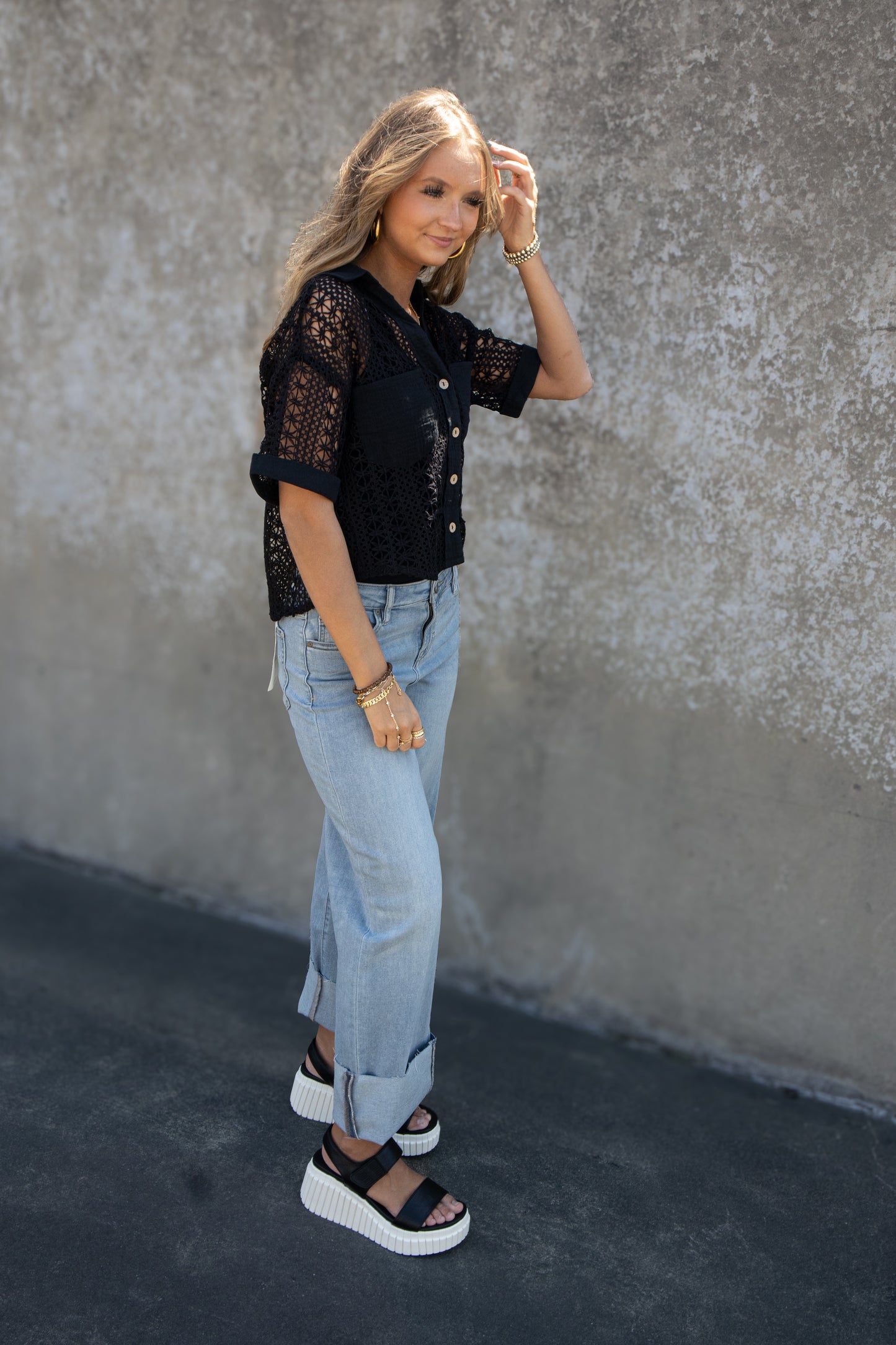 Hidden - LOGAN - Vintage Wash Stretch Mid Rise Dad Jean