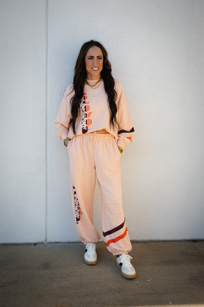 Free People - All Star Logo Pants - Pastel Peach Sport Mode