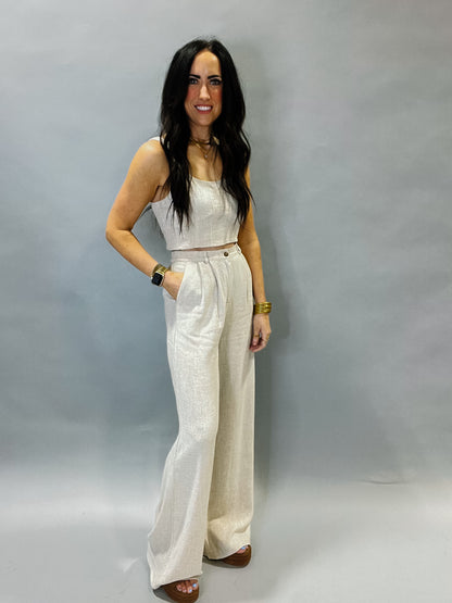 Breezy Linen Crop Top