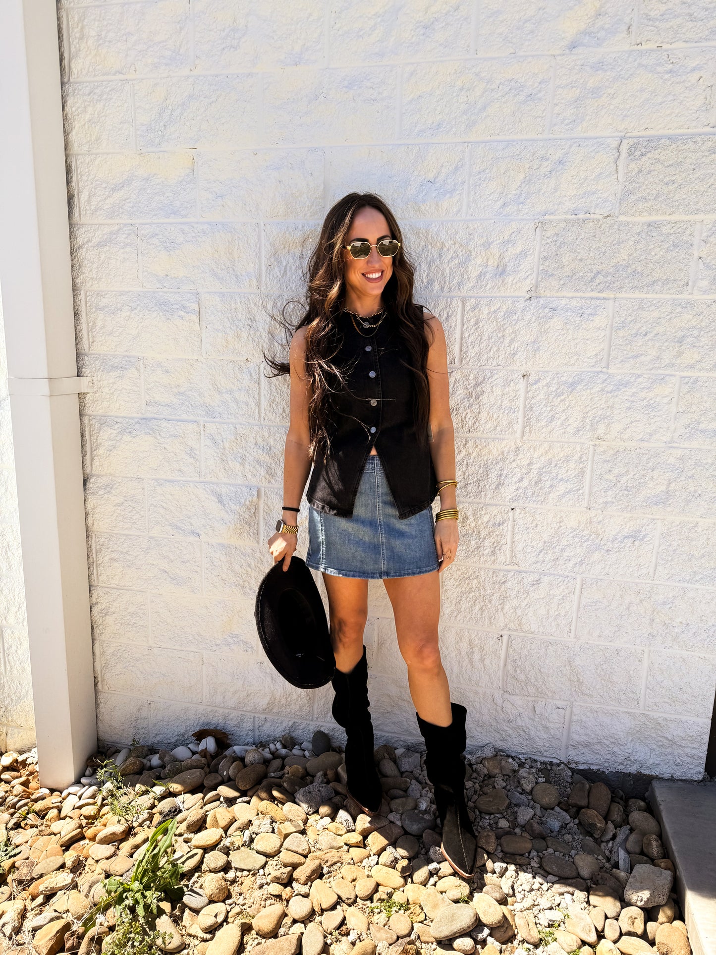 Free People - Aimee Vest - Black