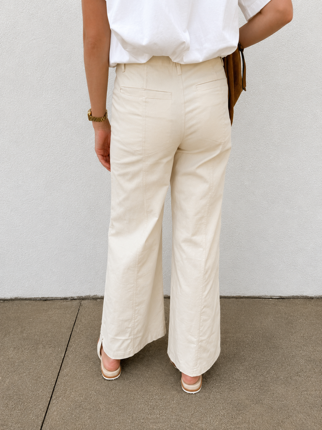 Perfect Pair High-Rise Wide Leg Cream Pants