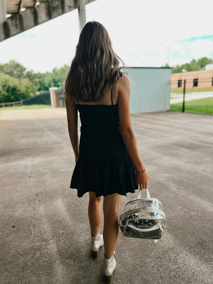 Final Score Pleated Mini Dress