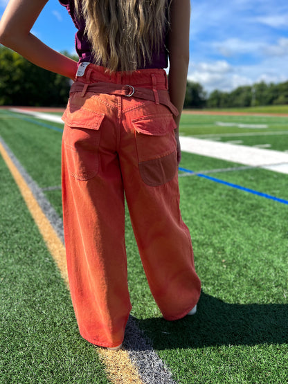 Free People - Waterfalls Baggy Wide-Leg Jeans - Oklahoma Sun