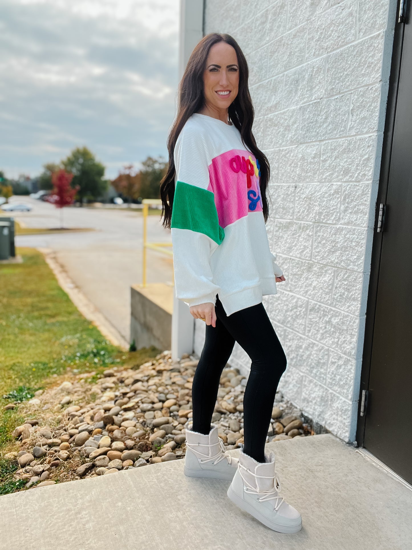 Apres Ski Color Block Sweatshirt
