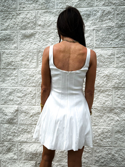 White Horizon Mini Dress