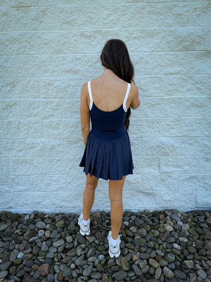Free People - Swing Of Things Colorblock Skortsie - NAVY COMBO