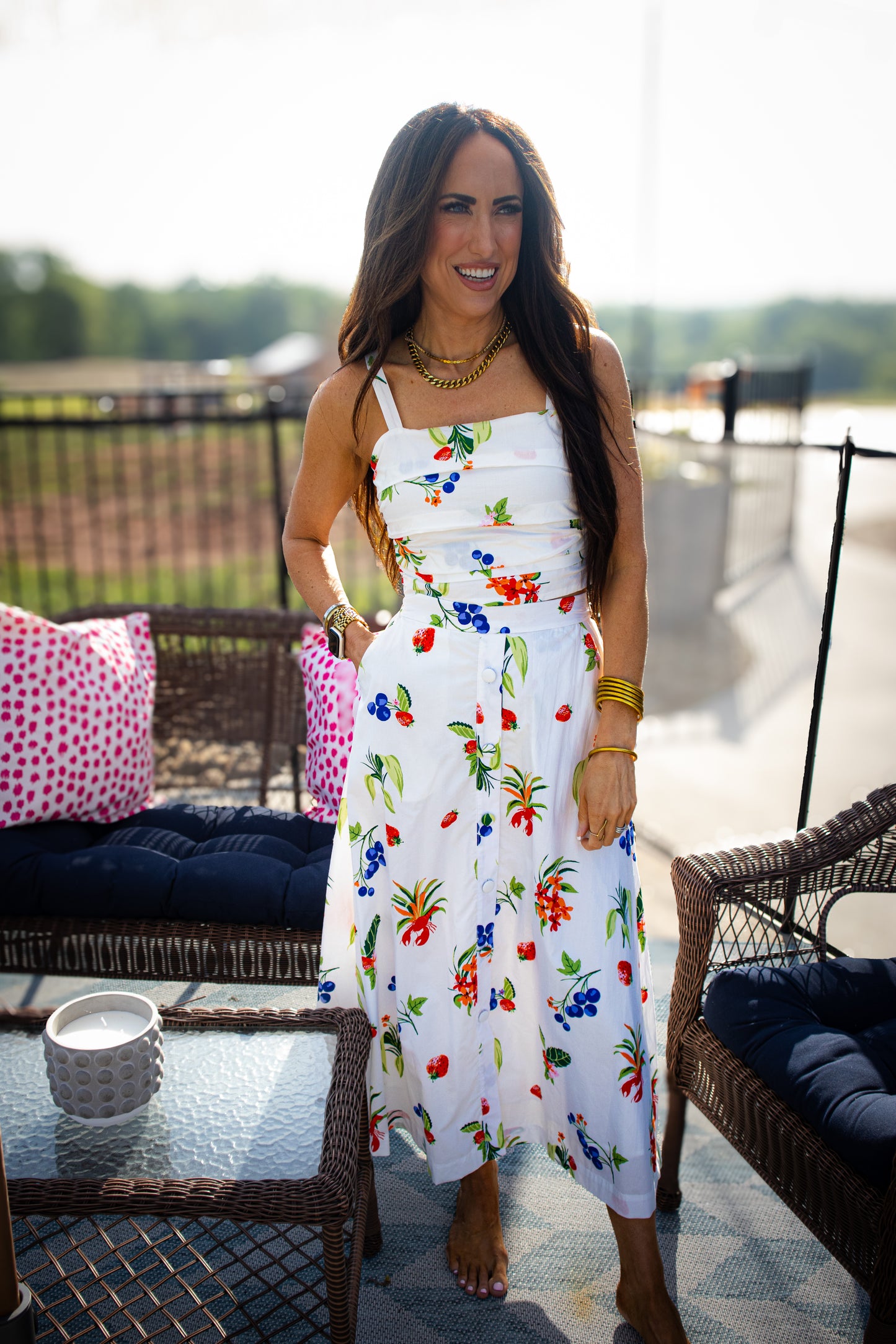 Tropic Twist Midi Skirt