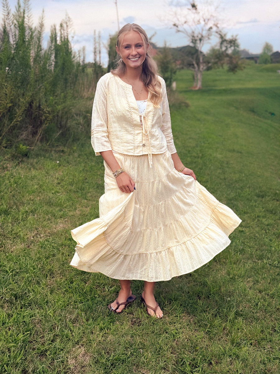 Desert Darling Skirt Set - Butter Yellow