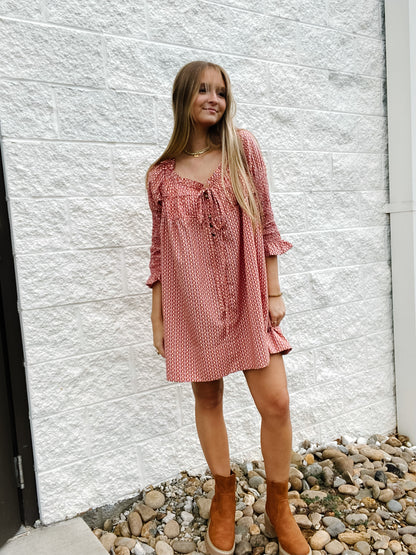 Free People - Star Dip Mini Dress - Glass Roses Combo