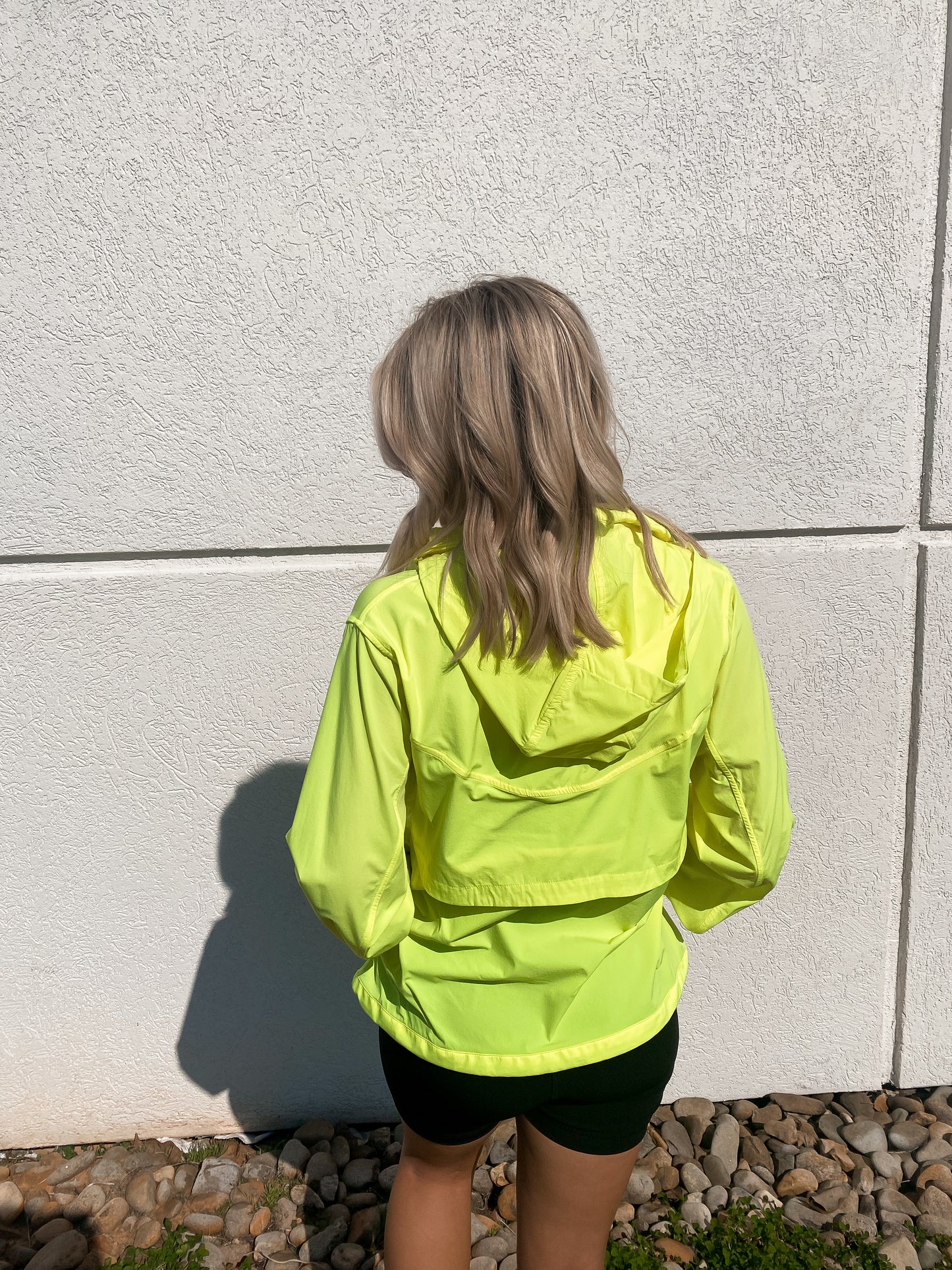Noticed You Windbreaker Jacket - NEON YELLOW