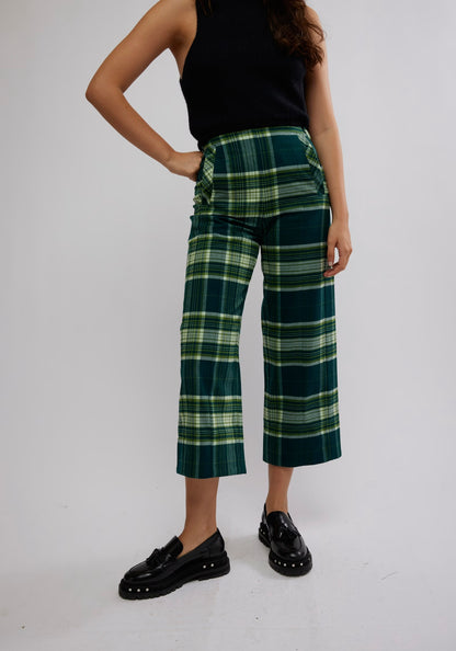 Free People - Acadia Trouser - Green Combo