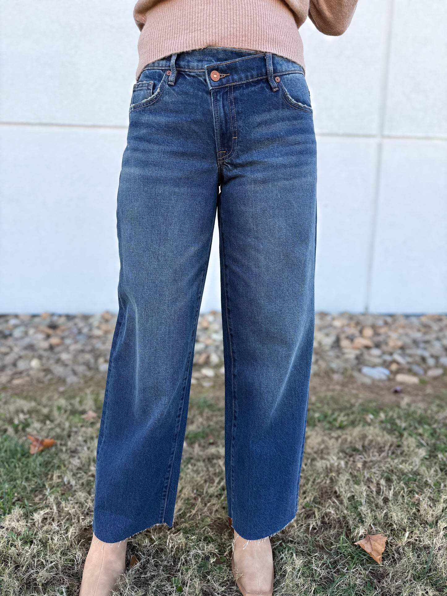 Hidden - Alyx Dark Wash Low Slung Crossover Baggy Jeans