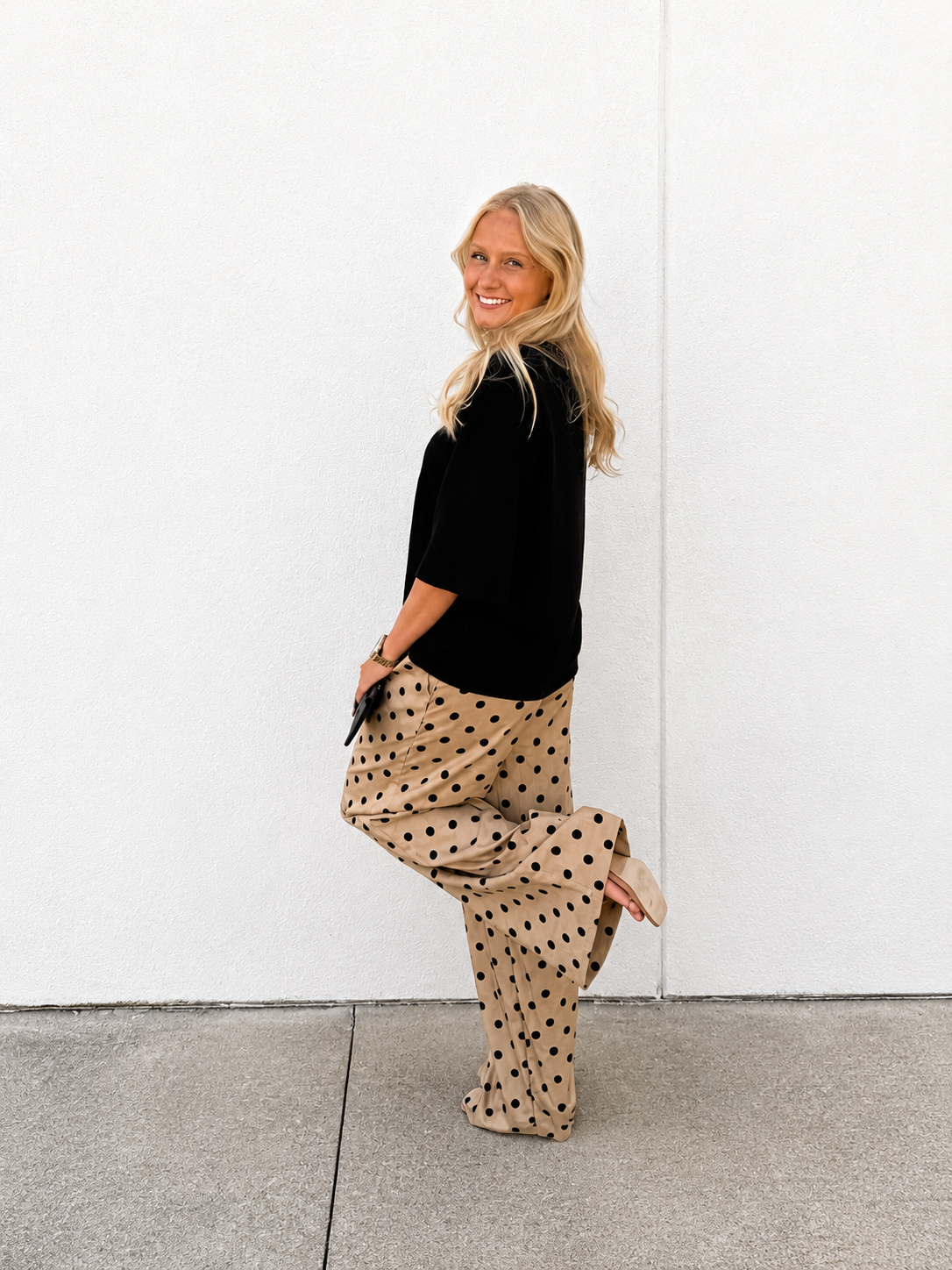 Classic Dot Wide Leg Pants