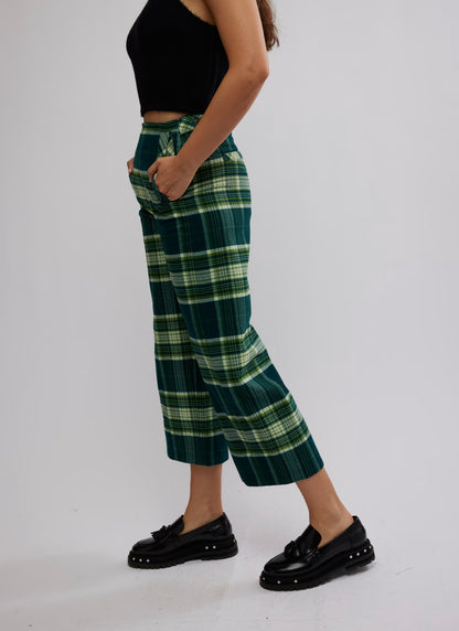 Free People - Acadia Trouser - Green Combo