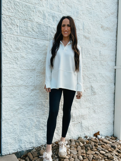 Harriet Collared Long Sleeve - IVORY