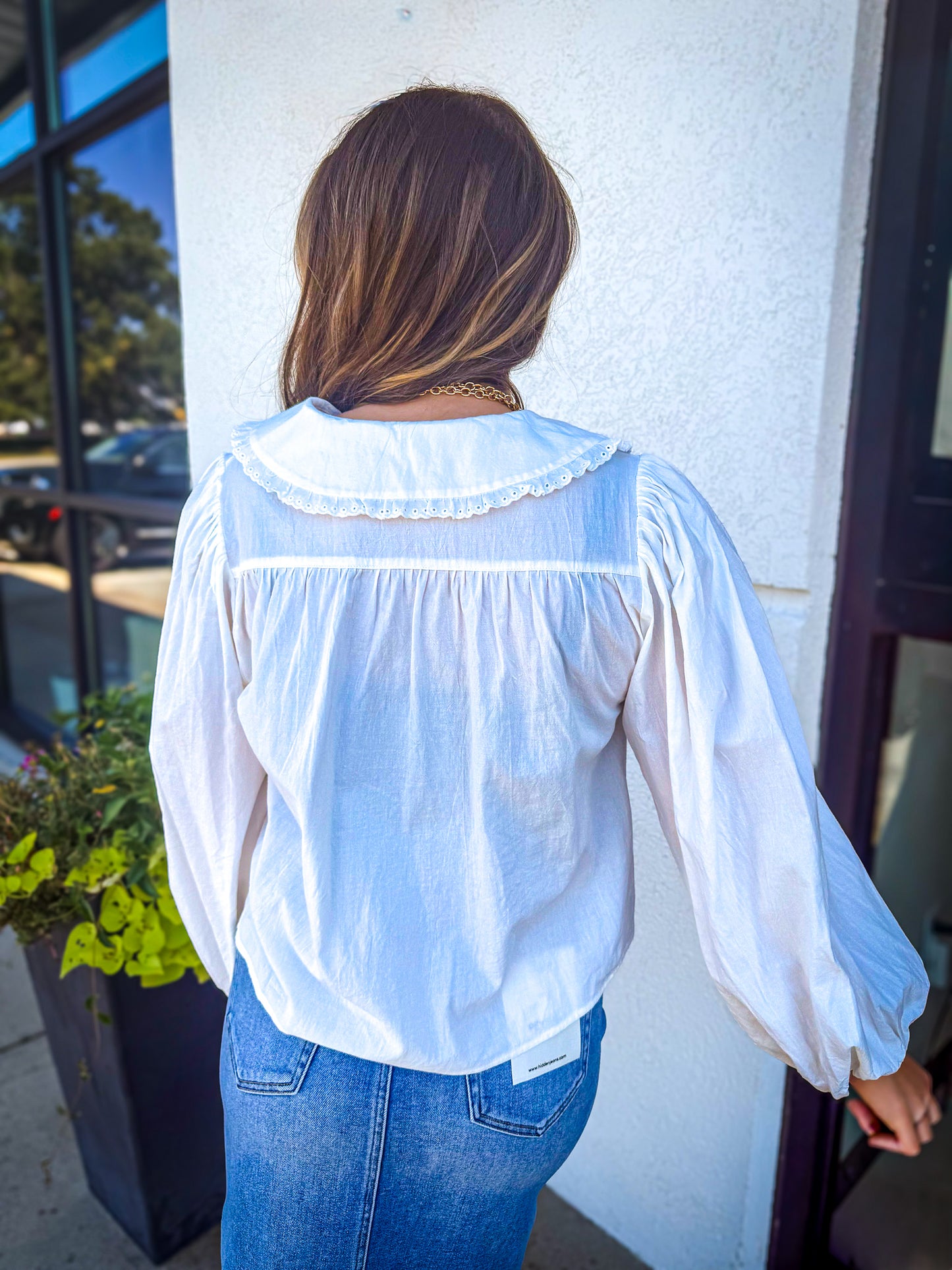 Timeless White Peter Pan Blouse