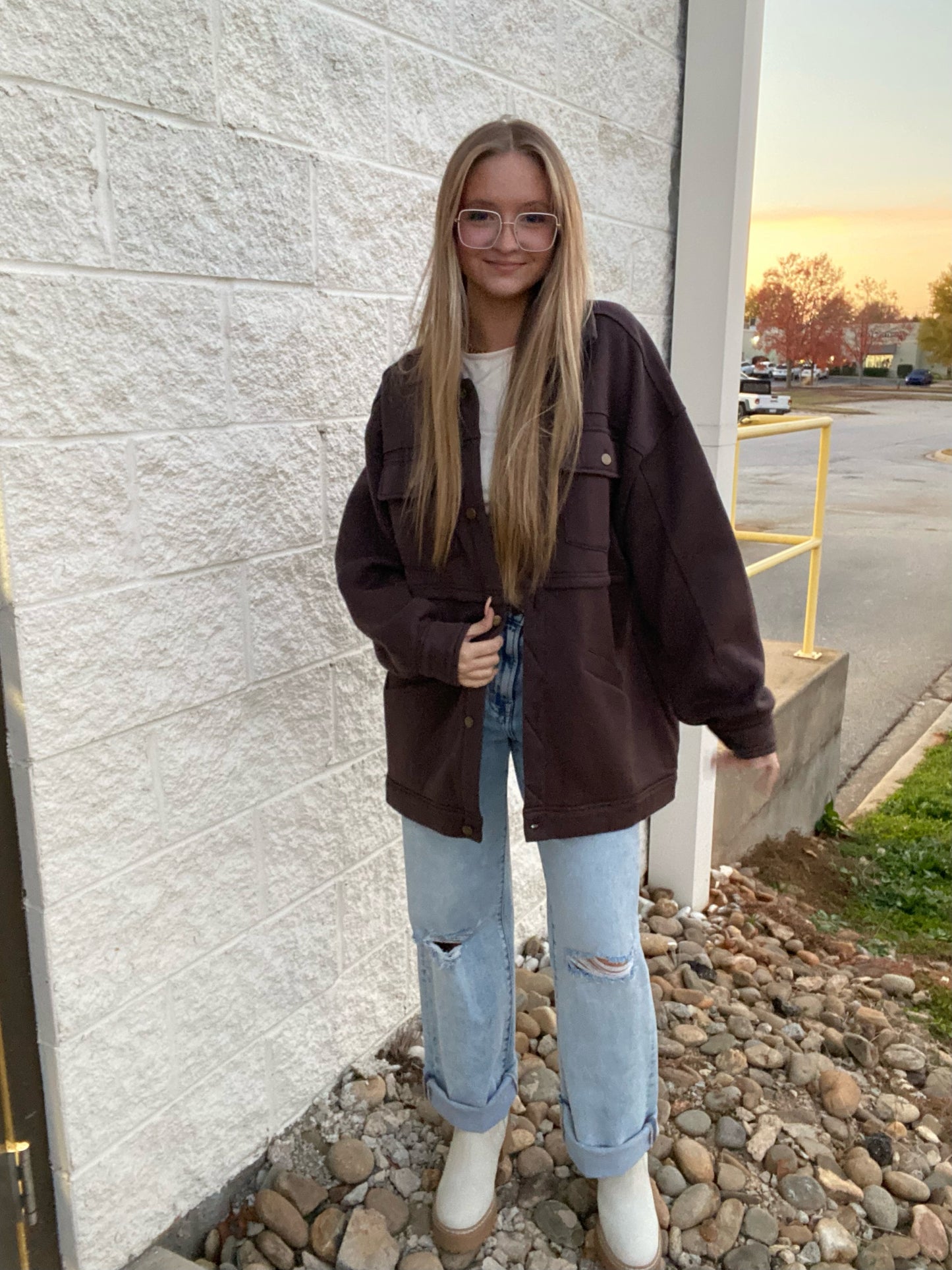 Charcoal Refined Fleece Jacket