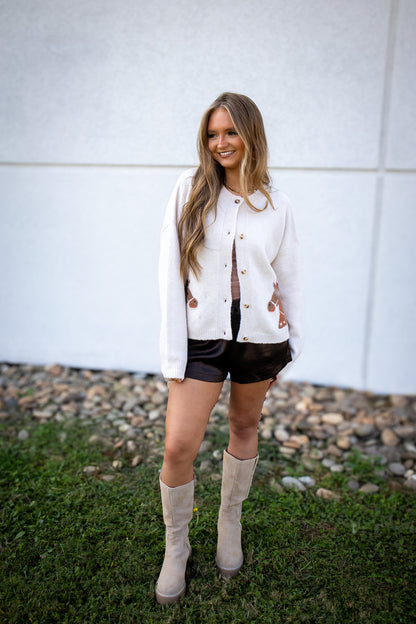 Dark Chocolate Silk Shorts