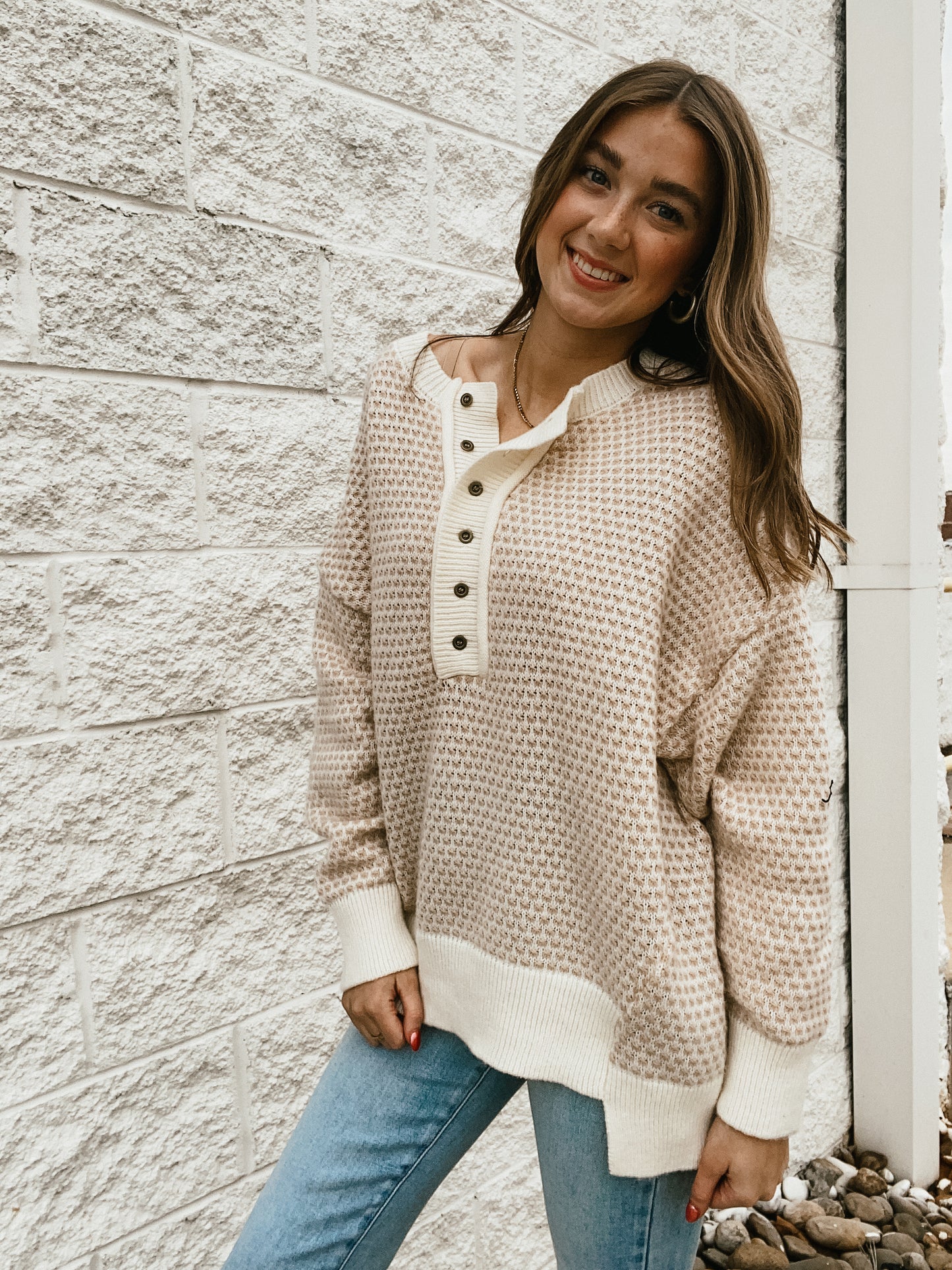 Winter Beige Oversized Sweater