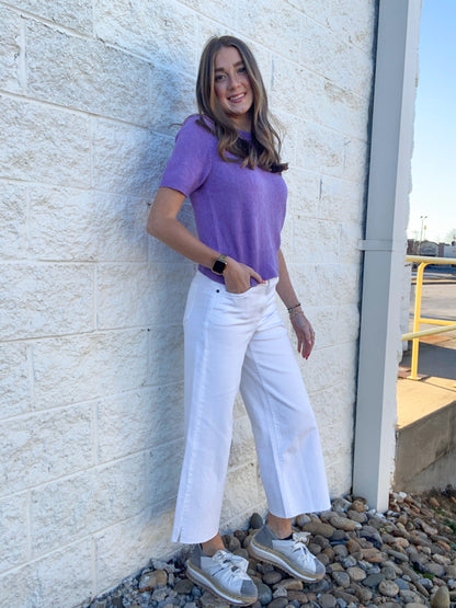 Snuggly Serenity Knit Sweater - LAVENDER