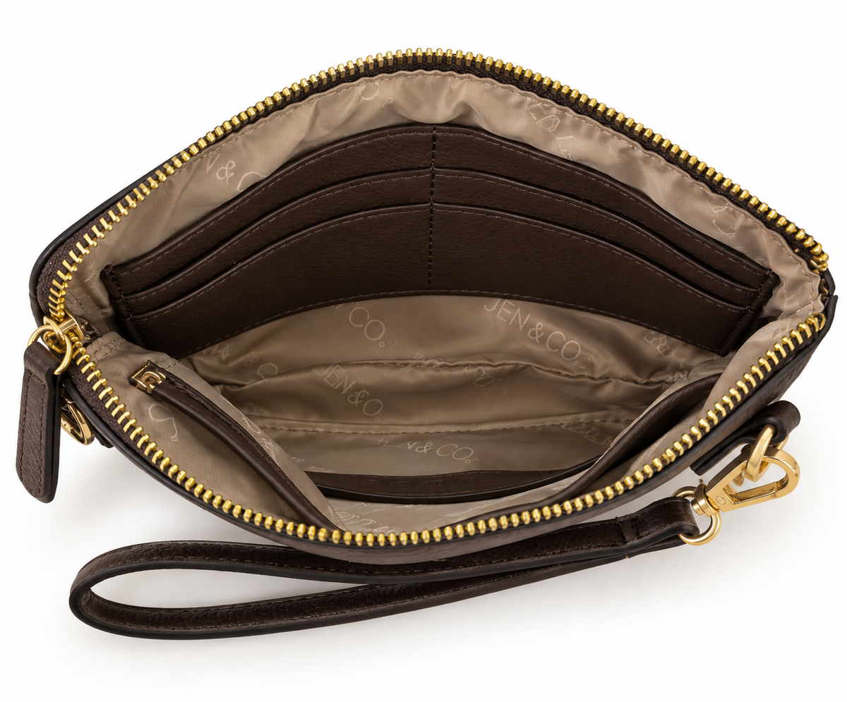 Kendall Vegan Crossbody - COFFEE