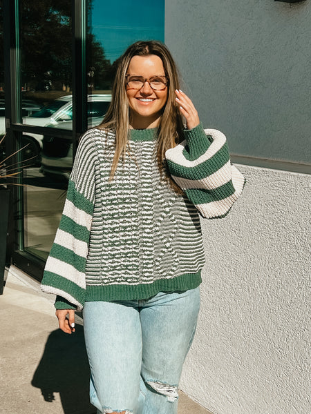 Jade Striped Knitted Sweater