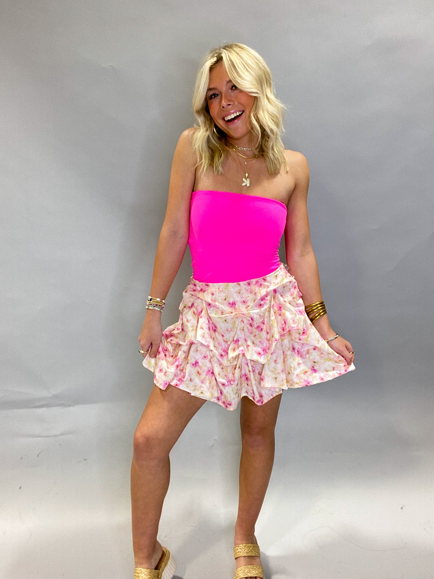 Blooms & Ruffles Skort