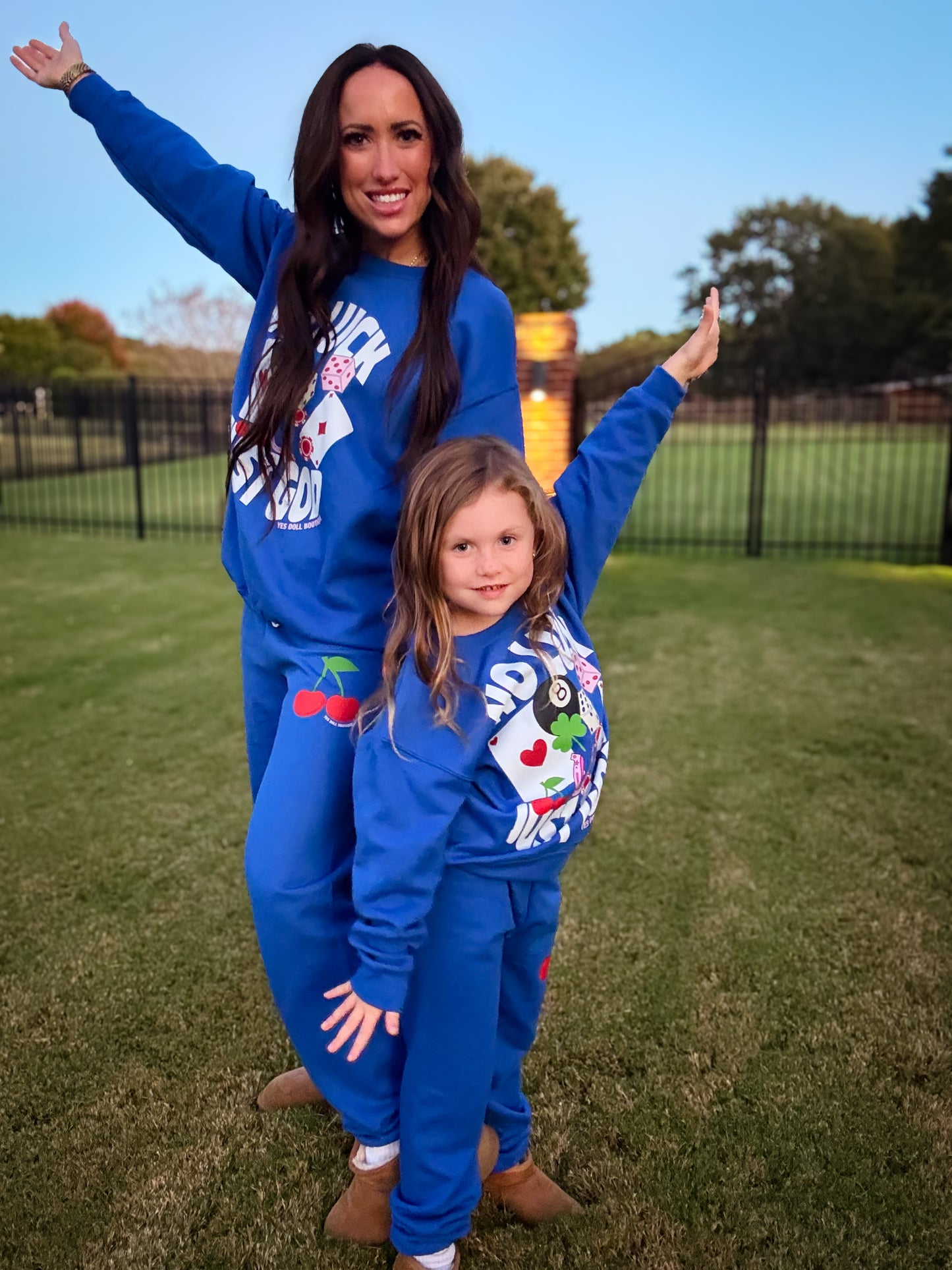 No Luck Just God Graphic Sweatpants - KIDS