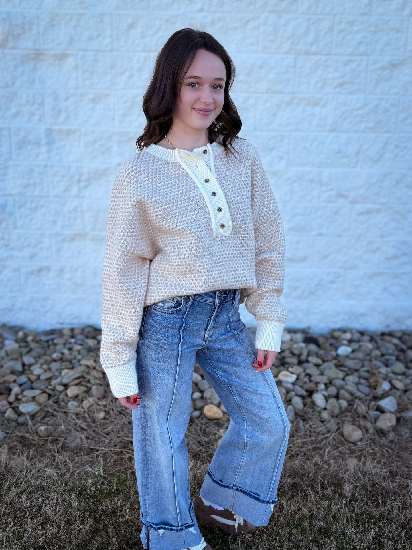 Winter Beige Oversized Sweater