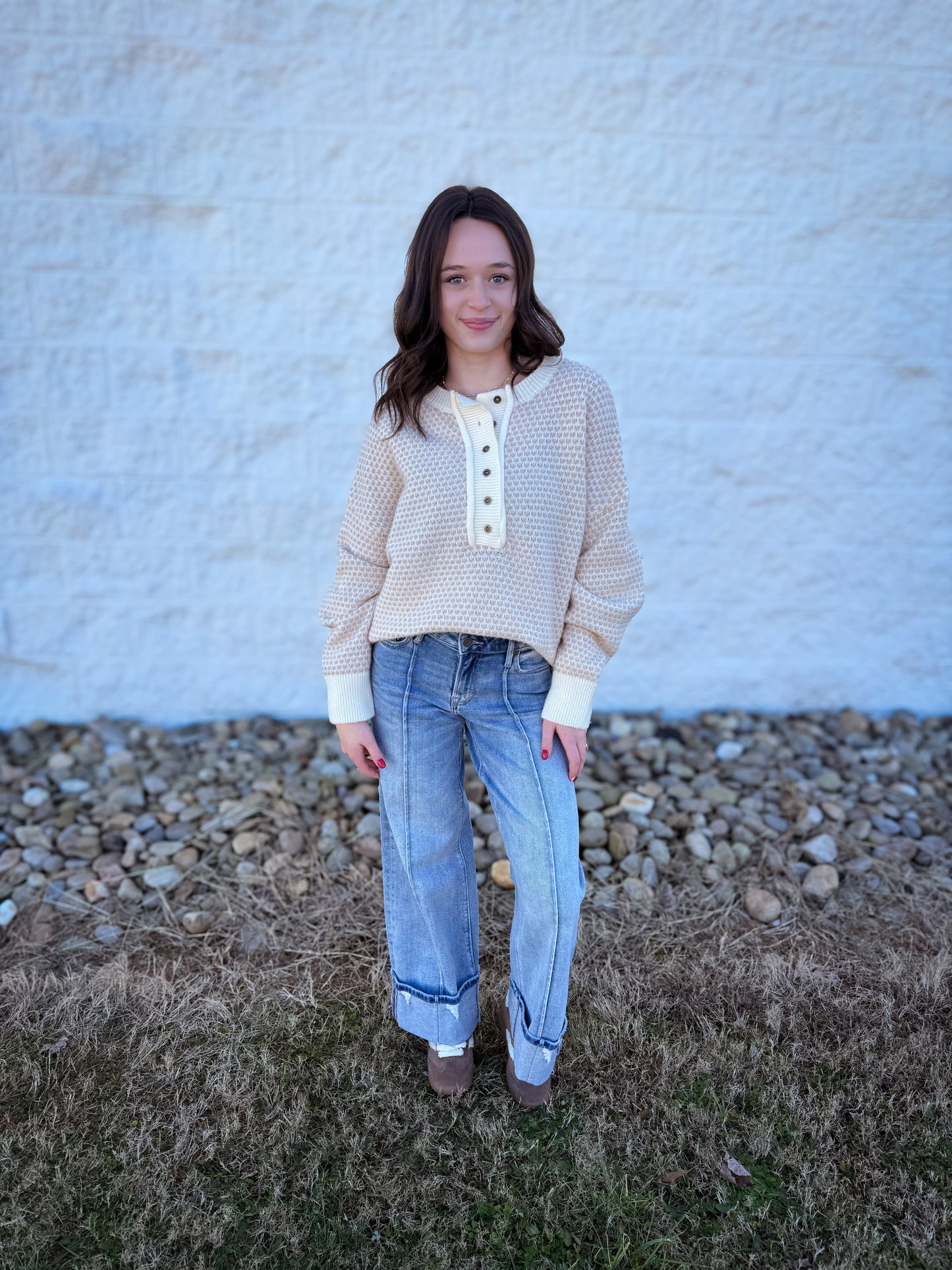 Winter Beige Oversized Sweater