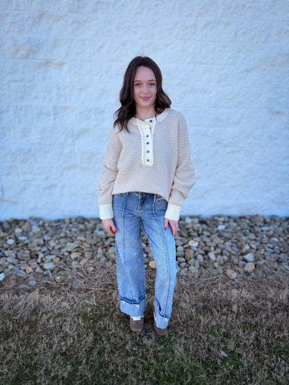 Winter Beige Oversized Sweater