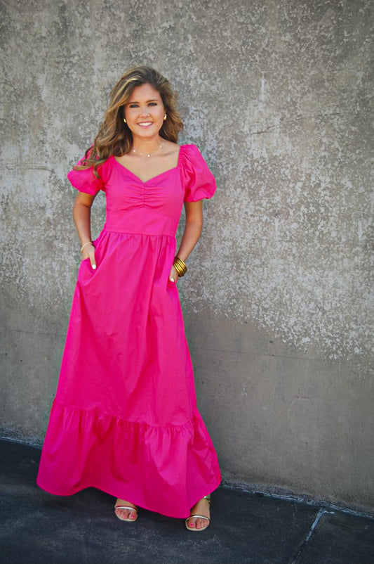 Fuchsia Flair Maxi Dress