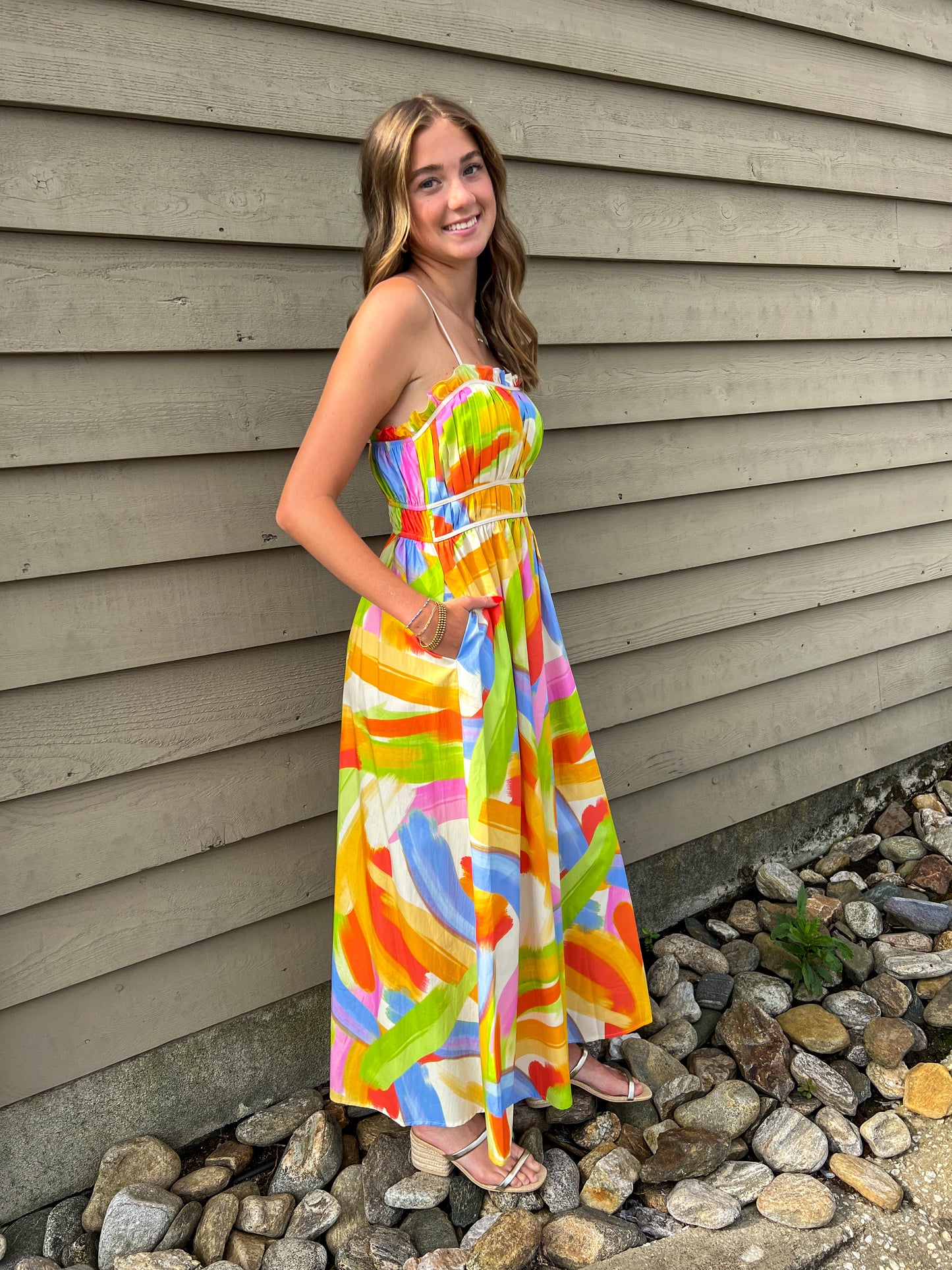 Brushstrokes Of Brilliance Maxi Dress