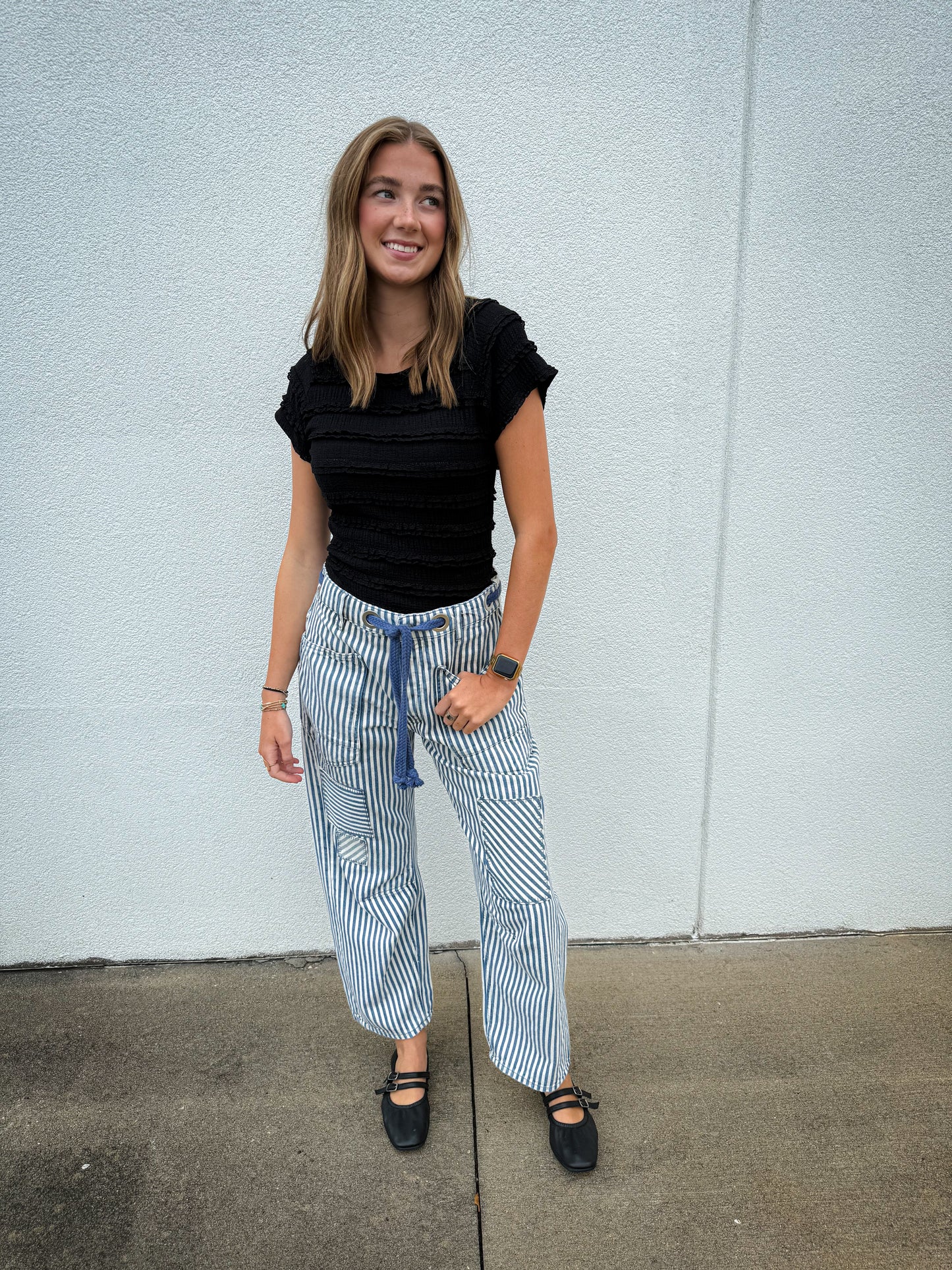 Free People -Moxie Railroad Low-Slung Jeans - Railroad