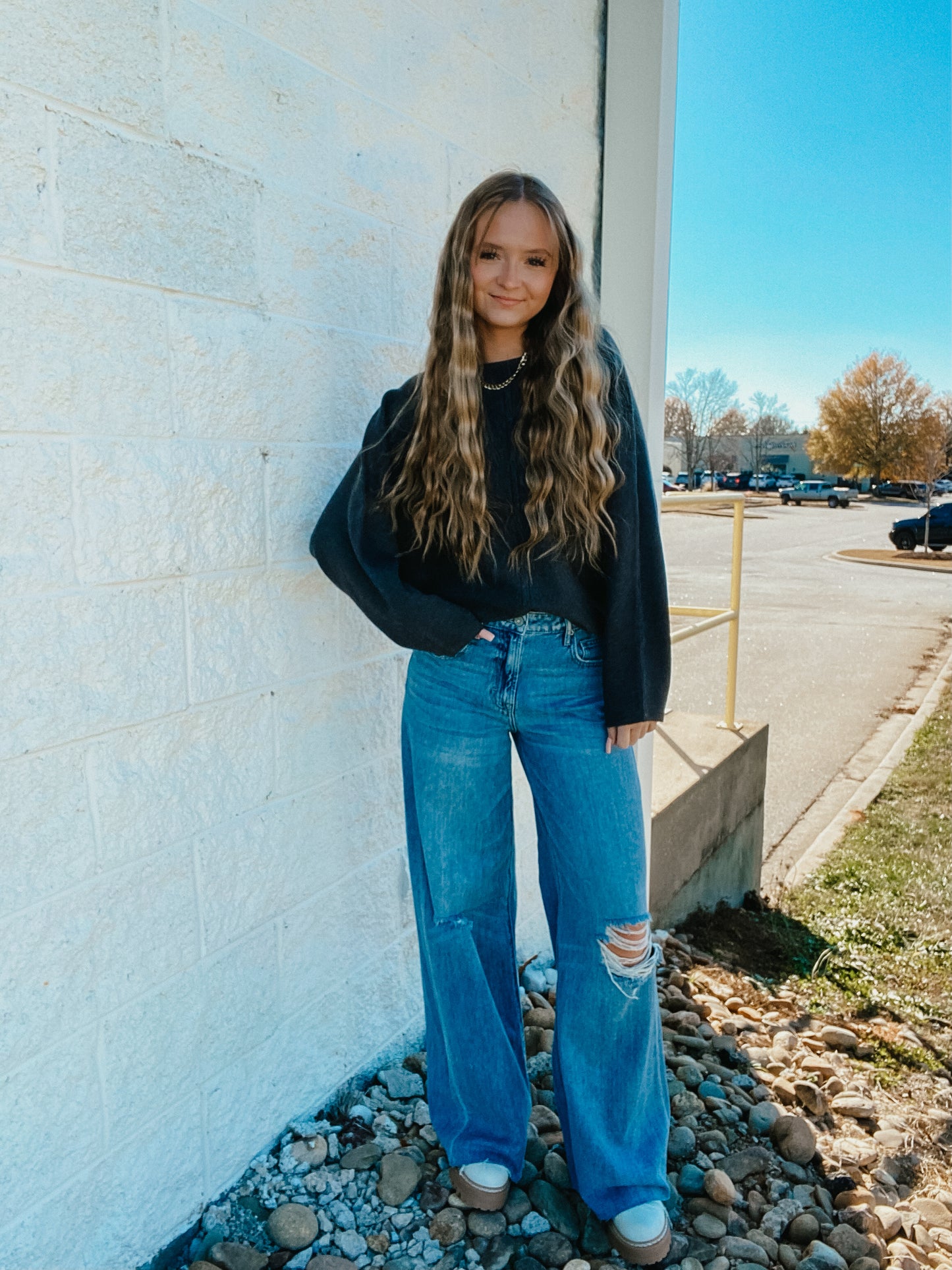 Soft Storm Boat Neck Sweater - GRAY